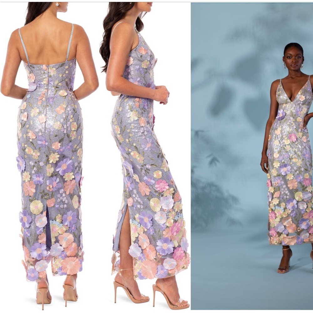 NWT Helsi Norah Sequin Appliqué Gown